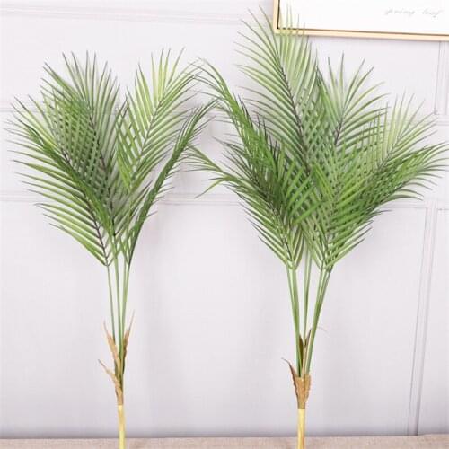 90cm Artificial Palm Leaves Green Plant Home Decor Fake Eucalyptus Beach Style Christmas Indoor Outdoor Decoration Accessories