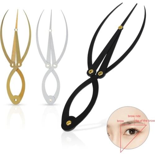 Stainless Steel Golden Ratio Eyebrow Microblading Permanent Makeup Measuring Tool Ruler Eyebrow Caliper Eyebrow Shaping Design