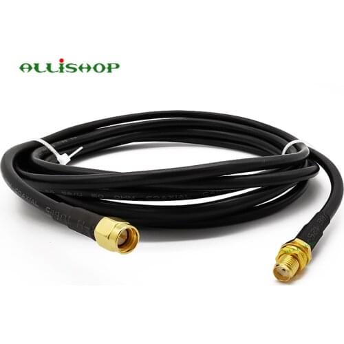 LMR195 Low-Loss Coax Extension Cable SMA Male to SMA Female - Antenna Lead Extender for 3G/4G/LTE/Ham/ADS-B 1/3/5/8/10/12/15M