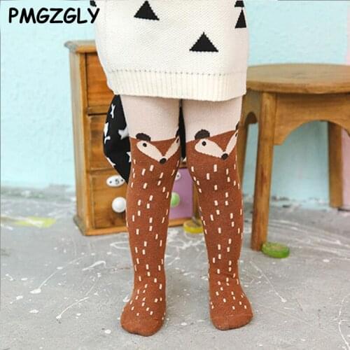 Fox Baby Girl Tights 2017 Autumn Cartoon Cotton Cute Children Stocking Baby Pantyhose For Kid 0-5Years best selling