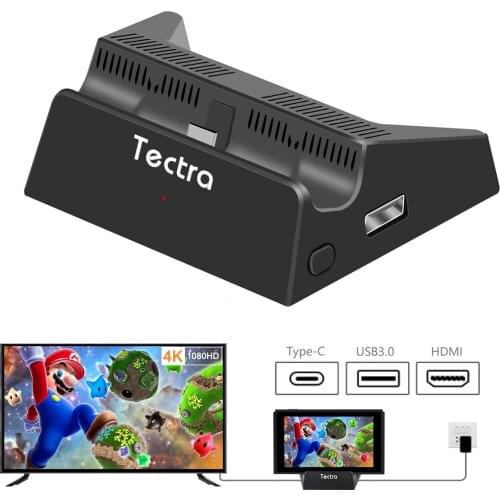 Mini Charging Station,Portable Dock Station 2 IN 1 for Nintendo Switch with Type C to HDMI-compatible TV Adapter USB 3.0,USB 2.0