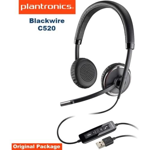 Plantronics Blackwire C500series C520-M USB Binaural Microsoft-Certified Lync Headphone 88861-02