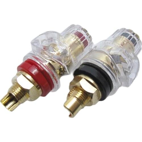A pair Banana connector Gold-plated Banana plug sockets copper terminals for Speaker stereo