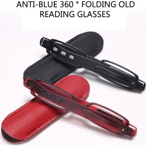 NONOR Reading Glasses Men 360 Degree Rotation TR Glasses Foldable Men Women With Case Presbyopic Eyewear 1.0 1.5 2.0 2.5 3.0