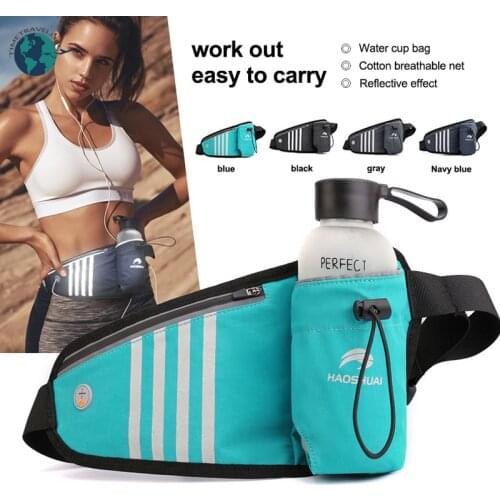 2021 New Running Belt Bags Jogging Cycling Waist Pack Sports Runner Bag Purse Water Bottle Holder