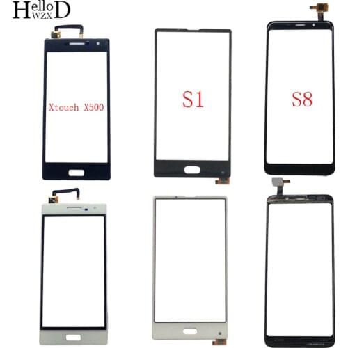 Mobile Touch Screen For Bluboo S1 S8 Xtouch X500 Digitizer Panel Front Glass Sensor TouchScreen Parts 3M Glue Wipes