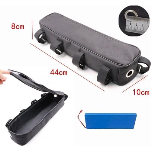 Bicycle Bike Tube Frame Bag Battery Controller Bike Bag Battery Li-ion Tool Box Storage Hang Waterproof for MTB Bike 44x10x8cm
