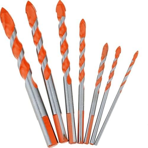 3/4/5/6/8/10/12cm Triangle Drill Bit Multifunctional Glass Tile Concrete Plastic Wood Stone Twist Drill Bit
