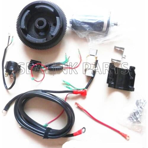 T15 ELECTRIC START KIT FOR YAMAHA PARSUN HIDEA HANGKAI PIONEER JINHUA T18 &more 2 STROKE 246CC 15HP 18HP OUTBOARDS BOATS