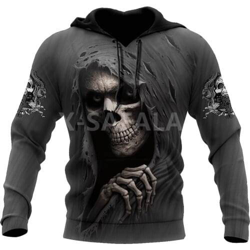 Trippy Black Skull Head 3D Print Spring Autumn Hoodie Man Women Harajuku Outwear Zipper Pullover Sweatshirt Casual Unisex style8