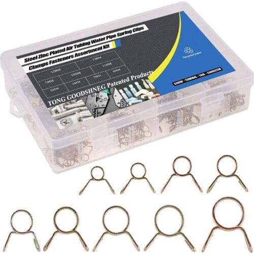 Fuel Line Hose Water Pipe Air Tubing Spring Clips Clamps Assortment Kit-Size 5-13MM Hand Tools Pipe Clamps