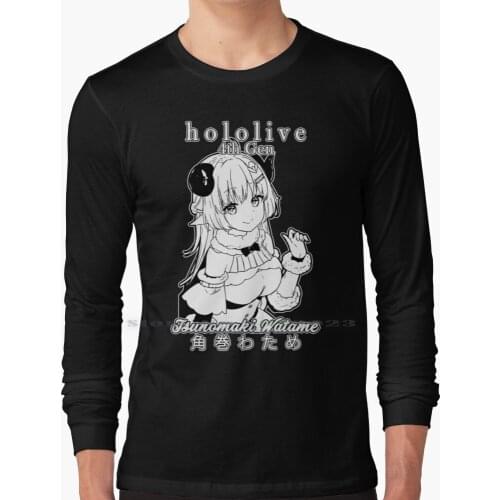 Tsunomaki Watame 4th Gen Hololive Long Sleeve T Shirt 100% Pure Cotton Big Size Tsunomaki Watame Watame Hololive Hololive