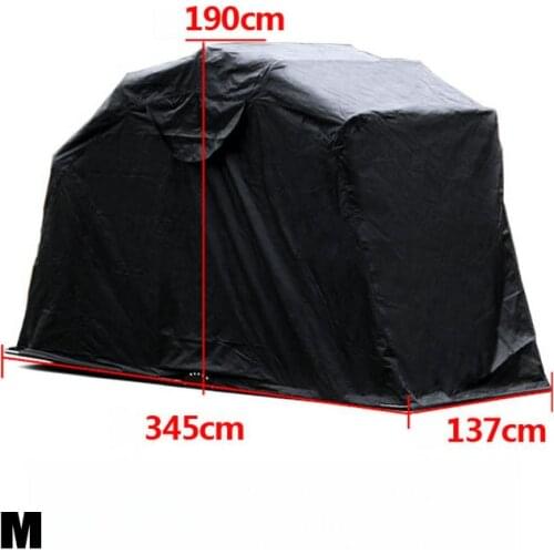Medium Size Motorcycle Shelter, 345cm*137cm*190cm, Galvanized Steel Garage Tent with 600D Oxford, Waterproof Motorcycle Cover