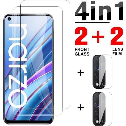 4in1 tempered glass for realme narzo 30 4g 5g 30a screen protector for oppo realme gt master gt neo 5g camera protective film