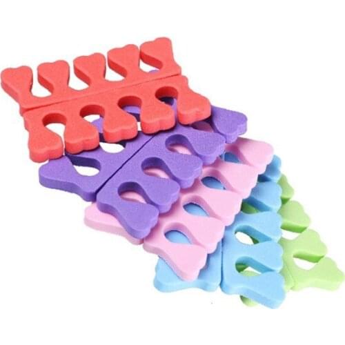 10pcs Random Color Soft Foam Sponge Toe Separator Finger Divider Manicure Pedicure Tool For Gel Polish Coating Painting Pedicure