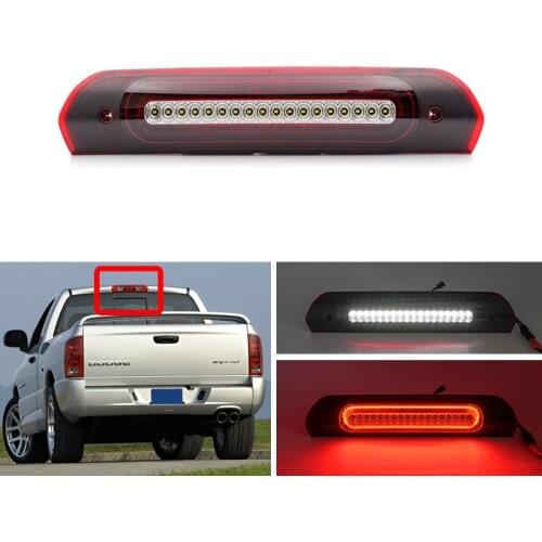 1x Led High-Mount Brilliant Red Third Brake Light White Roof Cargo Light For Dodge RAM 1500 2500 3500 2002-2009