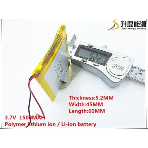 5pcs [SD] 3.7V,1500mAH,[524560] Polymer lithium ion / Li-ion battery for TOY,POWER BANK,GPS,mp3,mp4,cell phone,speaker