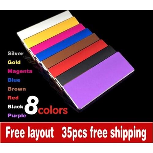 50pcs/lot staff badge aluminium reusable name tag chest badge pin brooch UV print badge