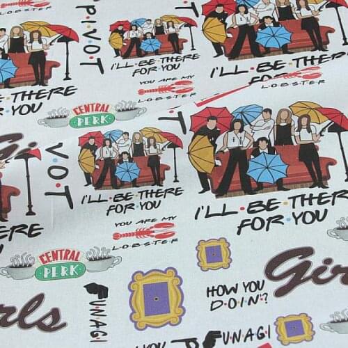 50x140cm Spring Summer Cartoon Printed Cotton Fabric For Baby Sewing Material Quilting Fat Quarters Child DIY Patchwork Fabric