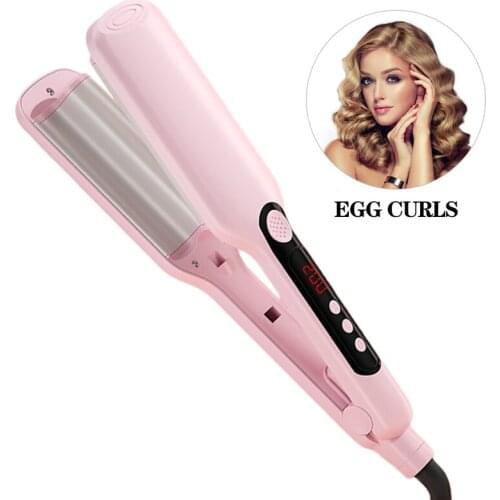 25mm Wave Ripple Egg Rolls Hair Curler 2 Barrel Hair Curlers Ceramic Fast Heating Curling Iron Hair Care Wave Styling Tools