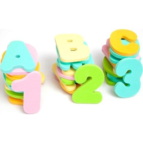 Bubble Baby 26 Letters Plus 10 Arabia Digital Bathroom Toys Non-toxic Tasteless Bath Letters Stickers Children Early Educational