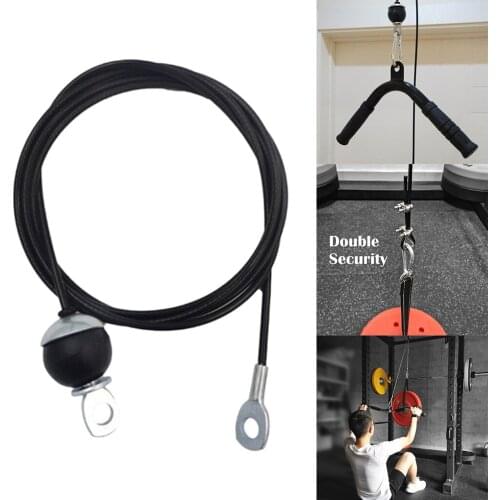 Fitness DIY Pulley Cable Machine Attachment System Arm Biceps Triceps Blaster Hand Strength Trainning Home Gym Workout Equipment