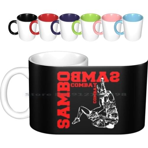 Sambo Ceramic Mugs Coffee Cups Milk Tea Mug Sambo Fight Against Sambo Soviet Martial Arts Self Defense Sports Sambo Soviet