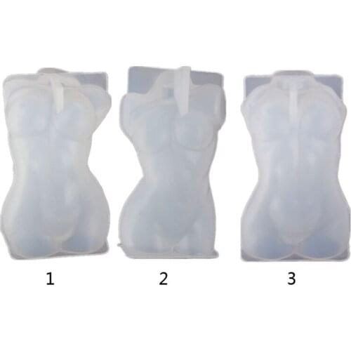 Model Body Stand Ornaments Resin Mold Female Body Art Silicone Molds Home Decor