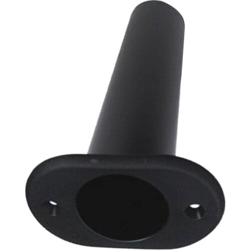 Marine Flush Mount Fishing Rod Pole Holder for Ship Yacht Rails Storage, 90 Degree, Black