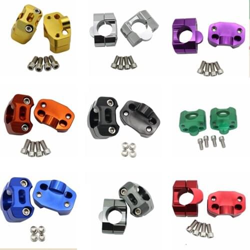 Motorcycle CNC Aluminum 1/8'' 28mm Handlebar Risers Mount Clamp Adaptor Taper For Pit Dirt Bike ATV Quad Motocross