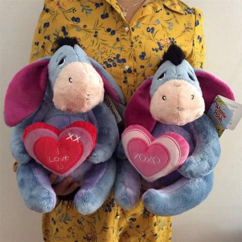 Cartoon Disney Winnie Pooh Bear Eeyore Stuffed Plush Toys Lovely Valentines Day Dolls Gifts for Girls Kids Gifts Car Decoration