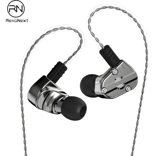 RevoNext QT5 1DD+1BA CNC housing in ear headphone with superior hifi sound quality