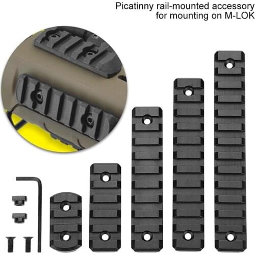 New M-lok Picatinny Rail Tactical 21mm Rifle Scope Mount Aluminum Rails Section Adapter 5 7 9 11 13 Slots Mlok Side Rail System