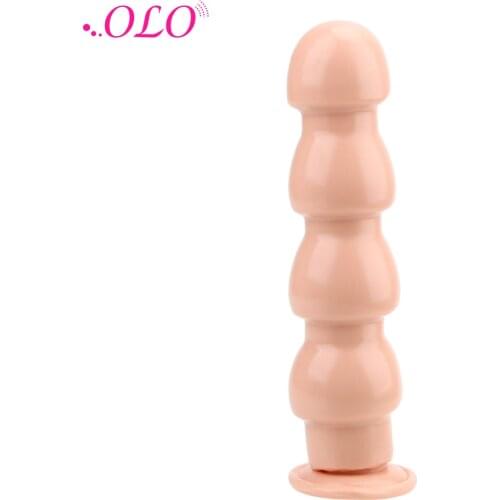 OLO 9 Inches Suction Cup Glans Shape Huge Anal Plugs Anal Sex Toys for Women Adult Large Butt Plugs Dilator