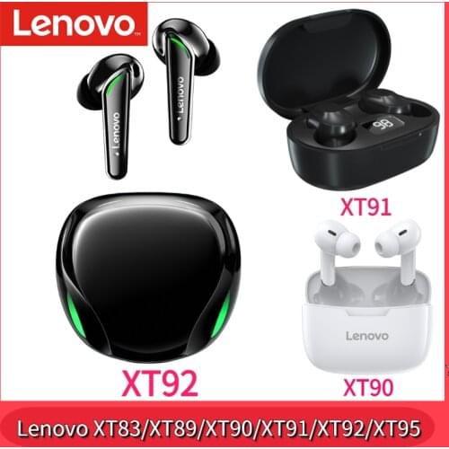 Original Lenovo XT83 XT89 XT90 XT91 XT92 XT95 TWS Wireless Headphones Stereo Bass Bluetooth Earphones Touch Control Game Headset
