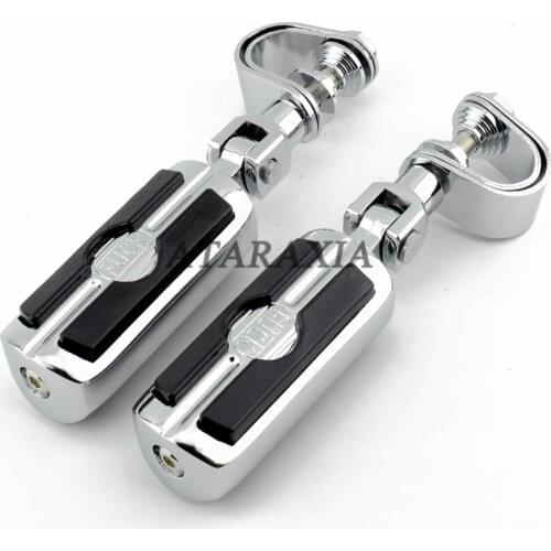 Motorcycle 1.25" 32mm Highway Bar Foot Pegs Footrest With Mount For Harley Sportster Softail Suzuki Yamaha Honda GoldWing GL1500