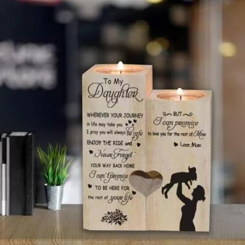 Candle Holder - for daughter - Gift for Birthday, Anniversary, for daughter fro 87HA