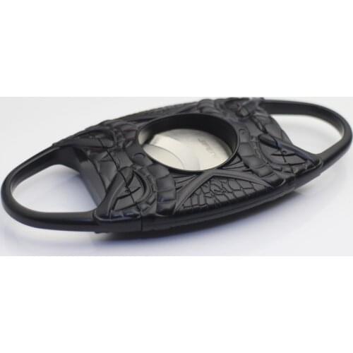 Cigar Cutter Cigar scissors Portable Double-edged Metal Zinc Alloy Thickened Cigar Knife With Leather Case