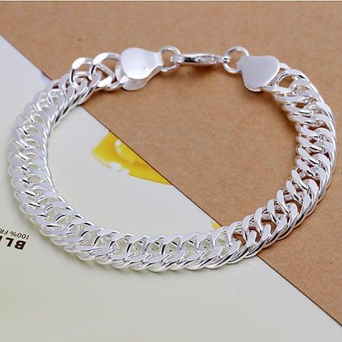 SLH102 Wholesale Silver Color Bracelet, Factory Price Fashion Jewelry 10mm Bracelet /awmajnta