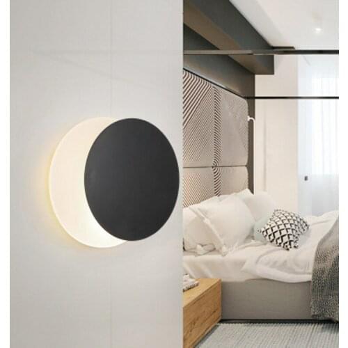 LED wall lamps for sitting room bedroom hallway stairs Three color black wall lamp modern style wall light for home decoration