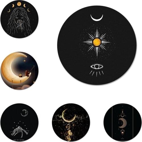 Magic Moon Tarot Pattern Badge Brooch Pin Accessories For Clothes Backpack Decoration gift