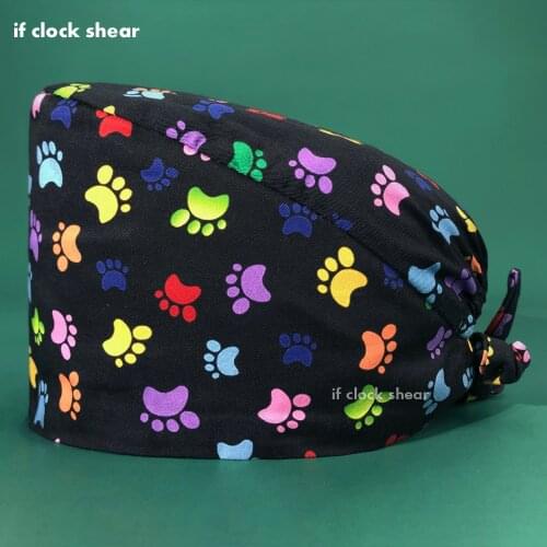 High Quality Multicolor men and women Hats Cotton Hat Scrubs Cap Nurse Accessories operating room cap Sweatband 100% cotton