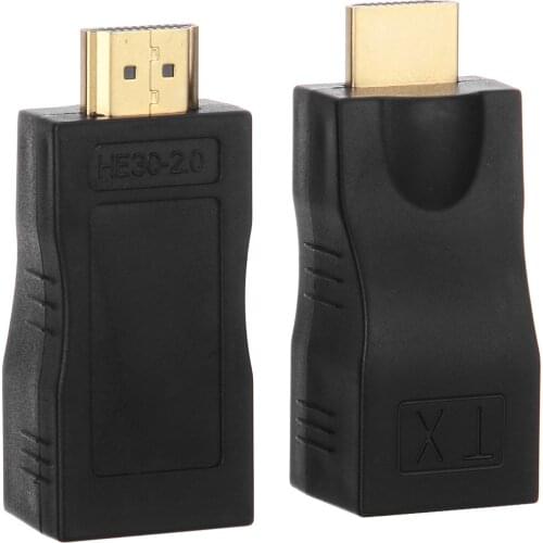 1pair/2pcs HDMI-compatible Extender TX RX HDMI-compatible to Ethernet Converter Over Cat 5e 6 RJ45 LAN Cable Adapter for TV HDTV