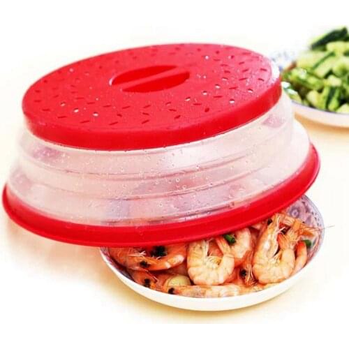 1Pcs Folding Microwave Oven Cover Folding Microwave Plastic Cover Kitchen Supplies