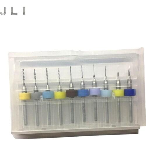 10Pcs/set Micro Mini Twist Drill Bits Set PCB Print Circuit Board Tungsten Carbide Engraving Tool 0.15mm-1.15mm Metalworking