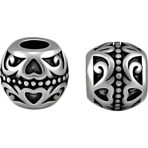 2Pieces/Lot New Arrival Fashion Stainless Steel Heart Charms Bead Fit pandora Charm Bracelets DIY Jewelry Making,SPB130