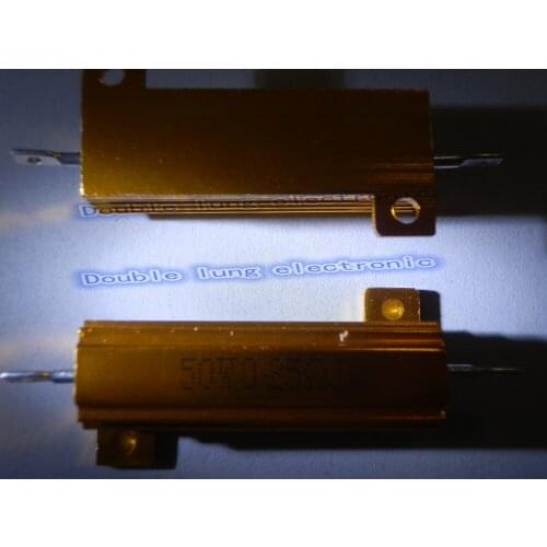 2PCS/LOT RX24 50W Watt 0.22R 0.25R 0.33R 0.4R 0.47R 0.5R 0.6R 0.8R Ohm LED load resistor Aluminum Case Wirewound Resistor