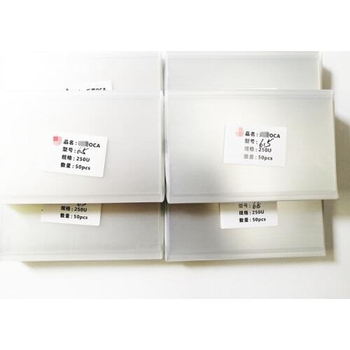 50pcs/set 250um universal size OCA for cutting phone/pad OCA optical transparent glue
