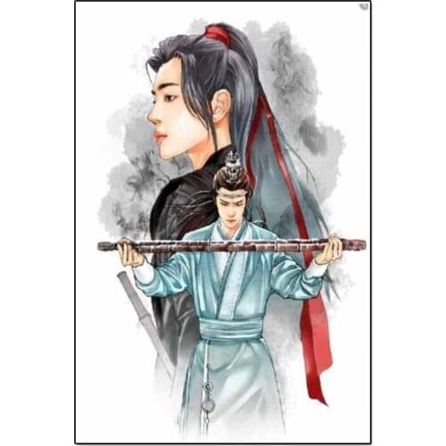 5D Diy Diamond Painting Mo Dao Zu Shi Wei Wuxian Lan Wangji Mosaic Custom Foto 2022 Gift Embroidery Portrait Wall StickerZP-4151