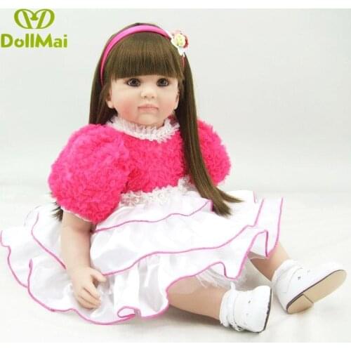 60cm reborn princess girl dolls vinyl silicone reborn baby dolls toys for children gift adorable bebe reborn oyuncak bebek